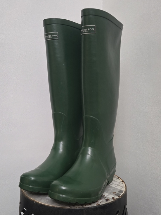 London Fog Shoes - London Fog Women's Tall Forest Green Waterproof Rain Boots